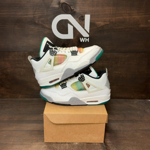 Jordan 4 Retro Lucid Green Rasta (Women's) Size 10W (Pre-Owned) - Image 1