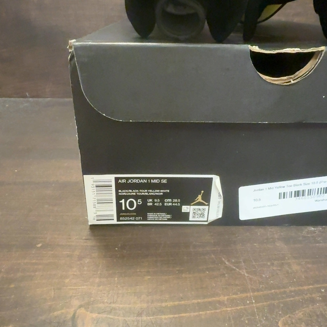 Jordan 1 Mid Yellow Toe Black - Image 8