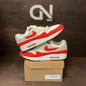 Nike Air Max 1 Anniversary Red (2017/2018 Restock Pair) Size 9.5 (Pre-Owned) - Image 1
