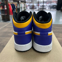 Jordan 1 Mid Lakers (2022) (US 4Y) (USED, No Box)