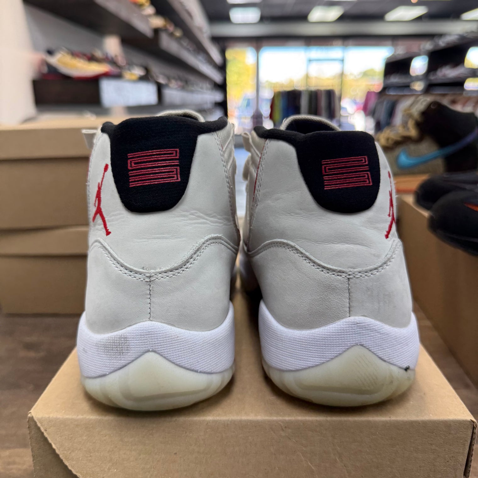 Pure Platinum Jordan 11 Retro (USED, No Box)