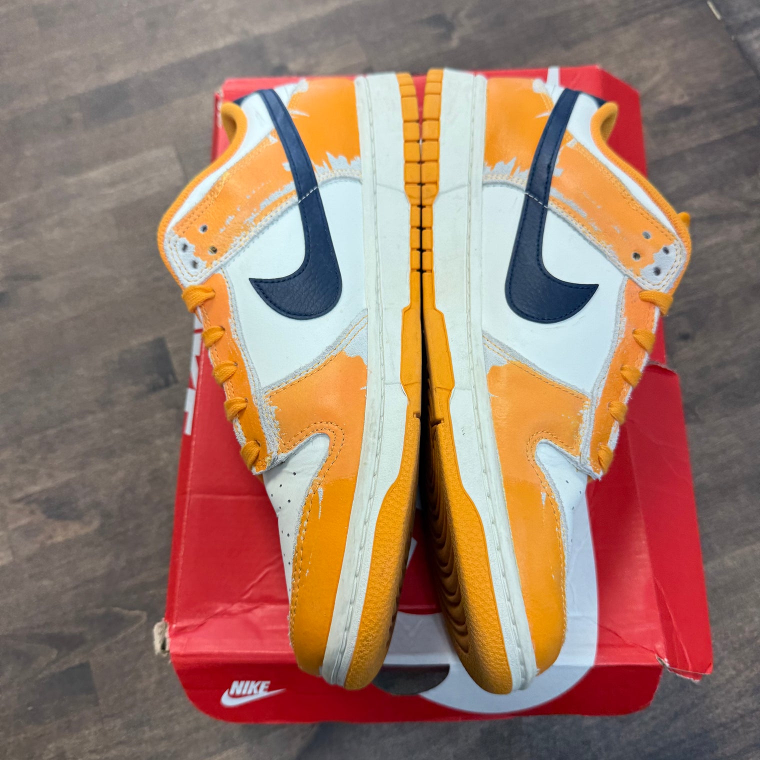 Wear and Tear Yellow Dunk Low (USED)