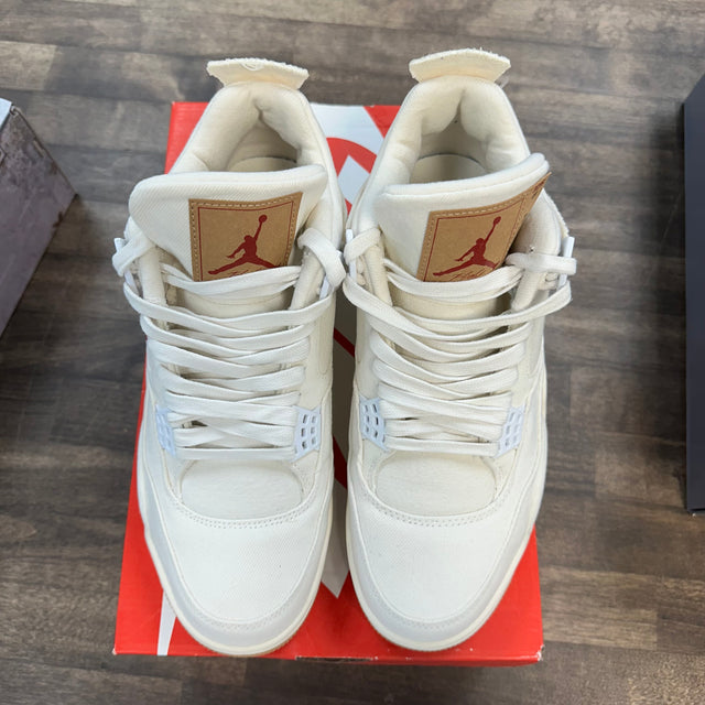 Levi's White Jordan 4 Retro (Levi's Tag) (USED, Replacement Box)