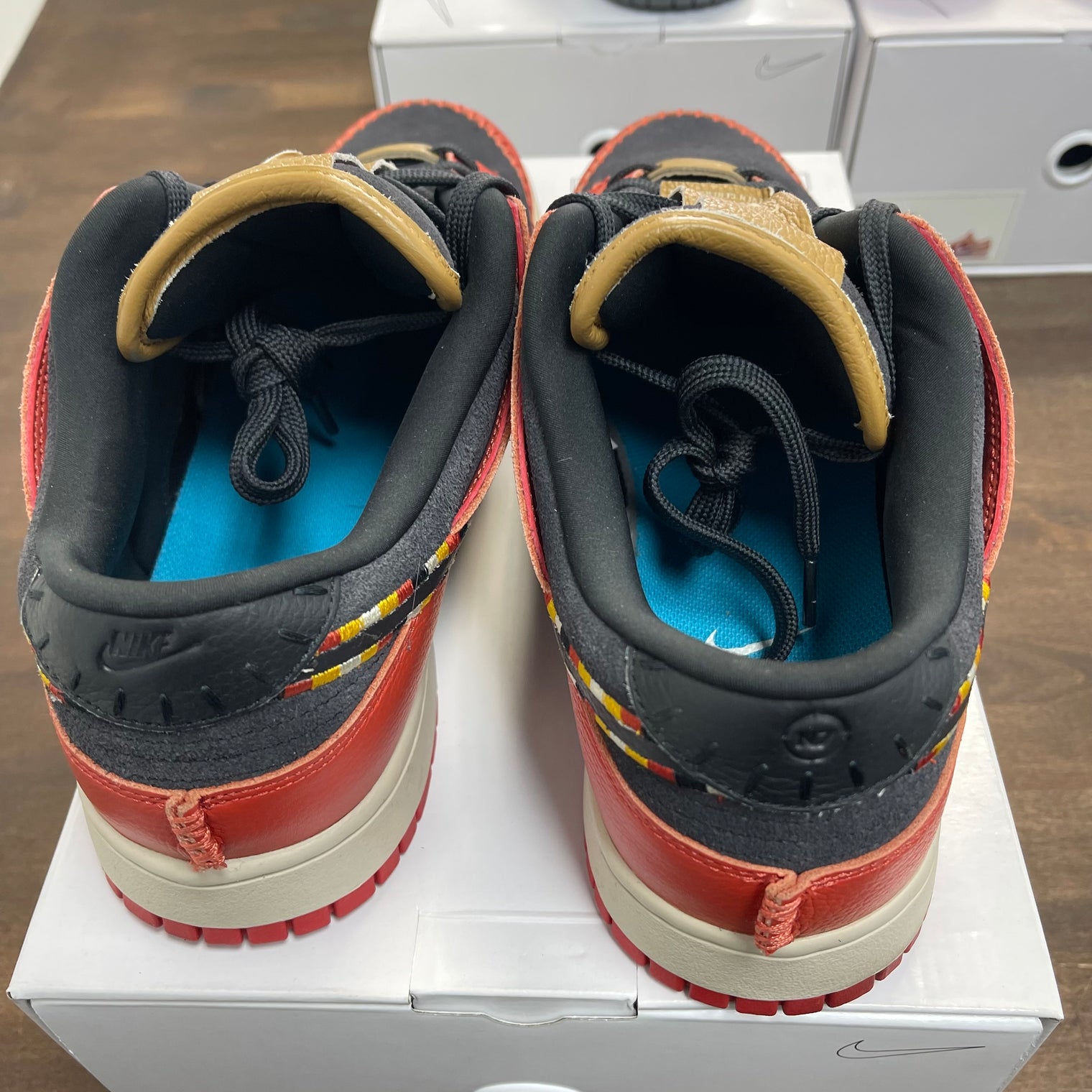 Nike ID N7 Red Black Dunk Low (USED)