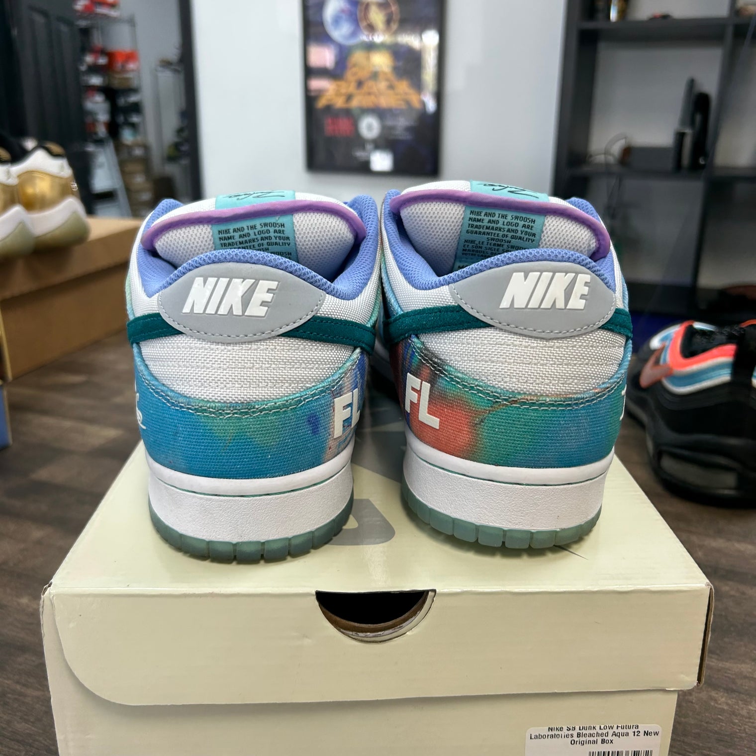Futura Laboratories Bleached Aqua SB Dunk Low (USED)