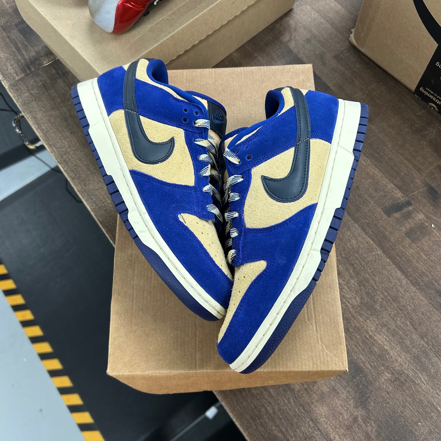 Nike Dunk Low LX Blue Suede (US 11W) (USED, No Box)