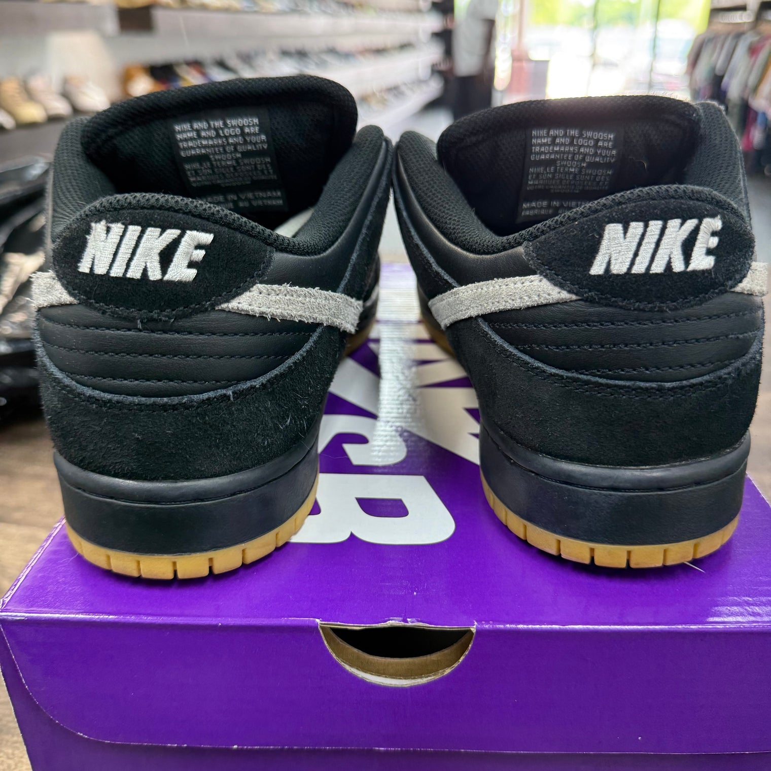 Black Gum Nike SB Dunk Low (USED, replacement box)