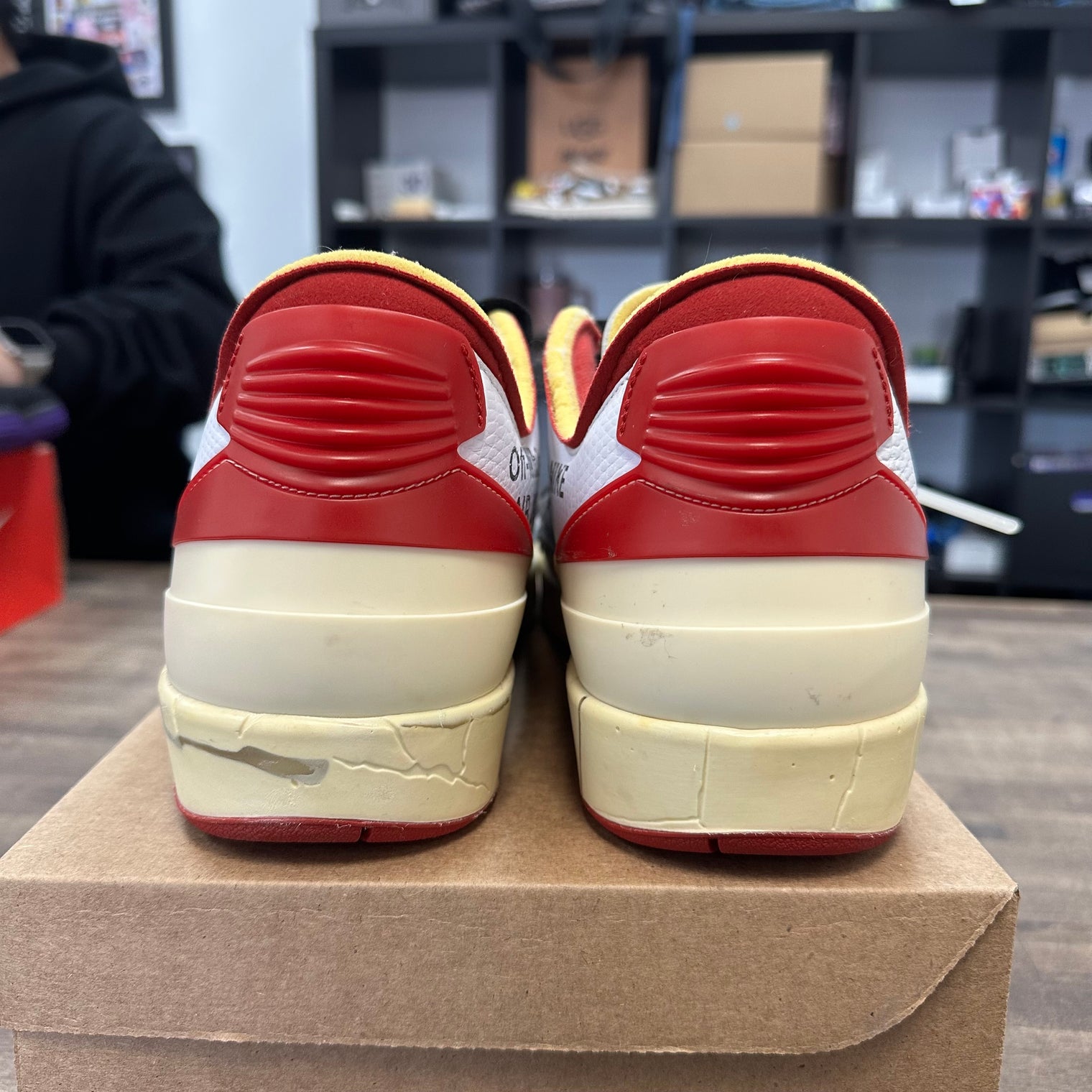 Jordan 2 Retro Low SP Off-White White Red (US 14) (USED, No Box)