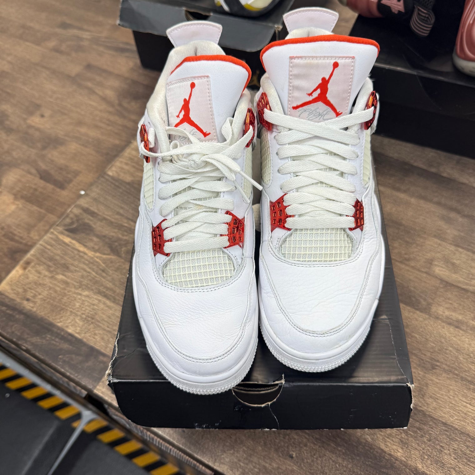 Metallic Orange Jordan 4 Retro (B-Grade) (USED, Replacement Box)