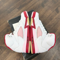 (GS) White Pink Red Jordan 5 (USED)