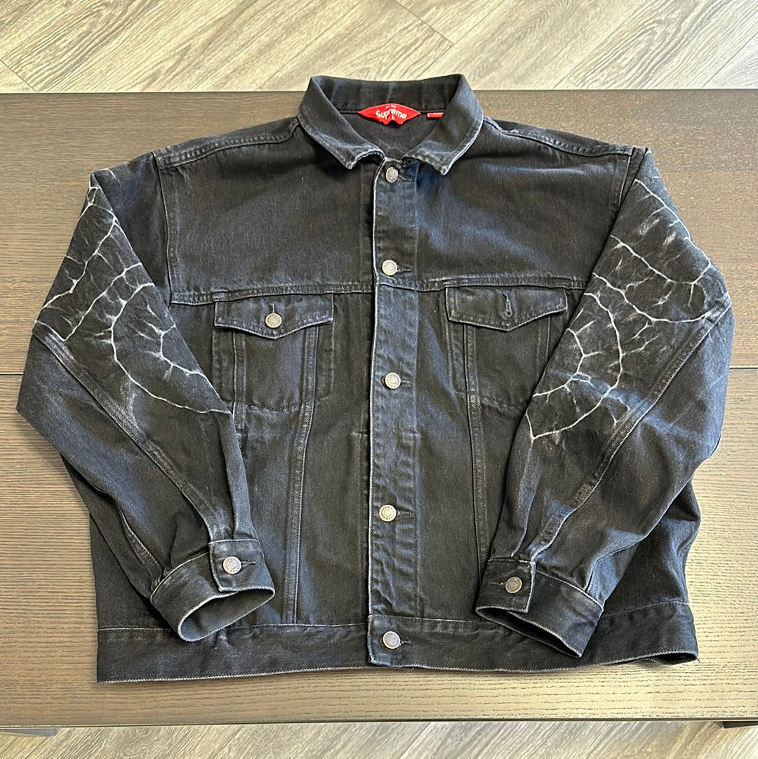Supreme Shibori Denim Trucker Jacket (Used)
