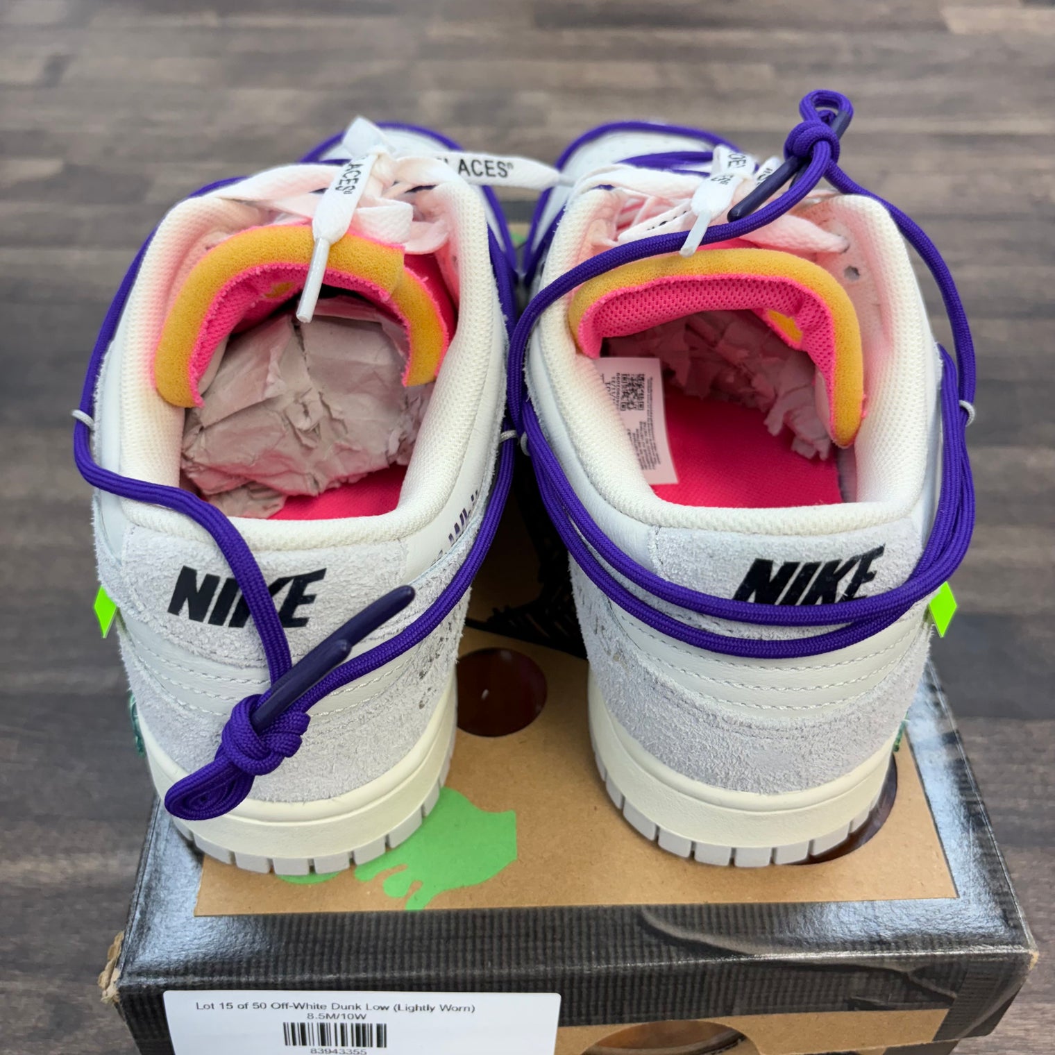Lot 15 of 50 Off White Nike Dunk Low (Lightly Worn)