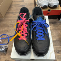 Off-White Black Blue Jordan 2 Retro Low SP (USED)
