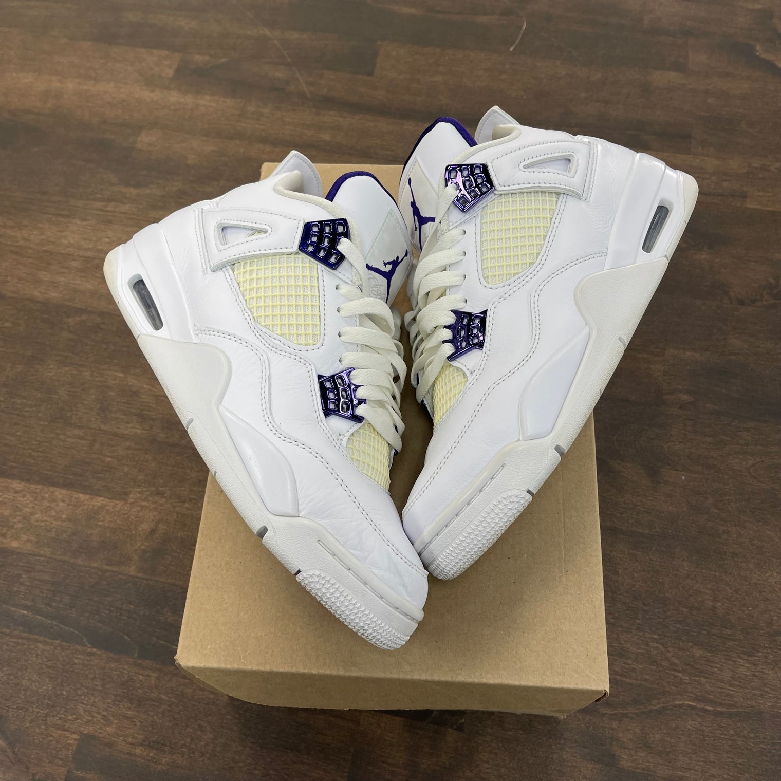 Purple Metallic Jordan 4 (USED,No Box)
