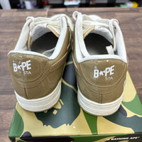 A Bathing Ape Bape Sta Patent Leather White Khaki (2023) (USED)