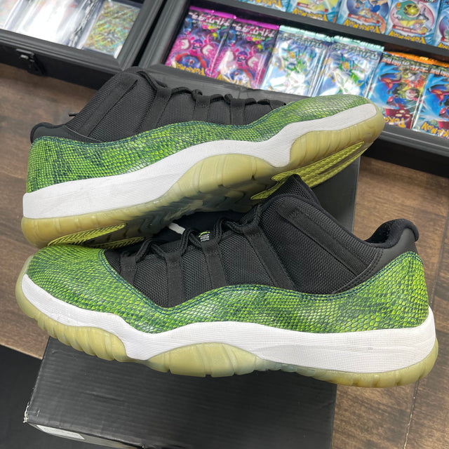 Green Snakeskin Jordan 11 Low (USED)