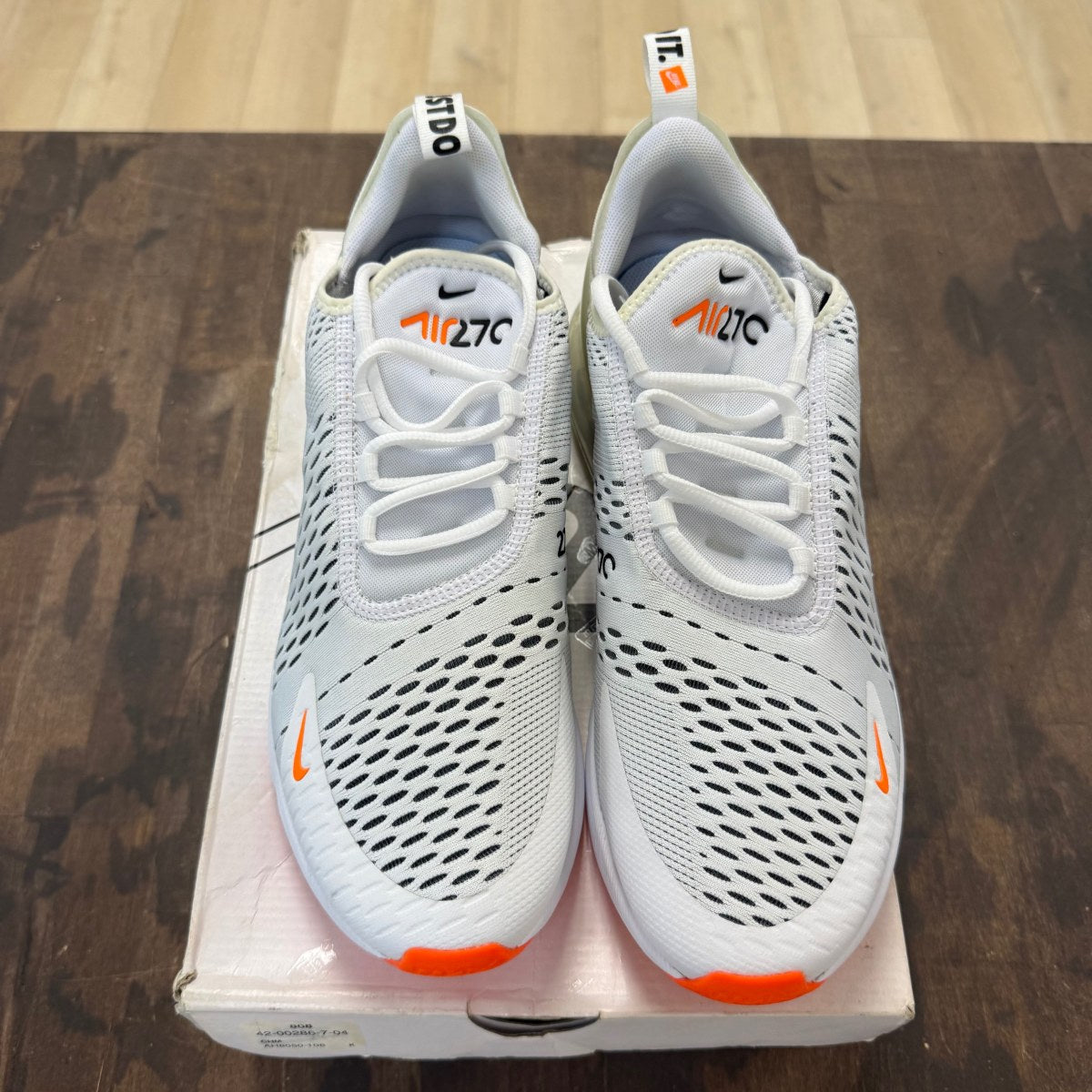 Nike Air Max 270 White Black Total Orange - Image 2