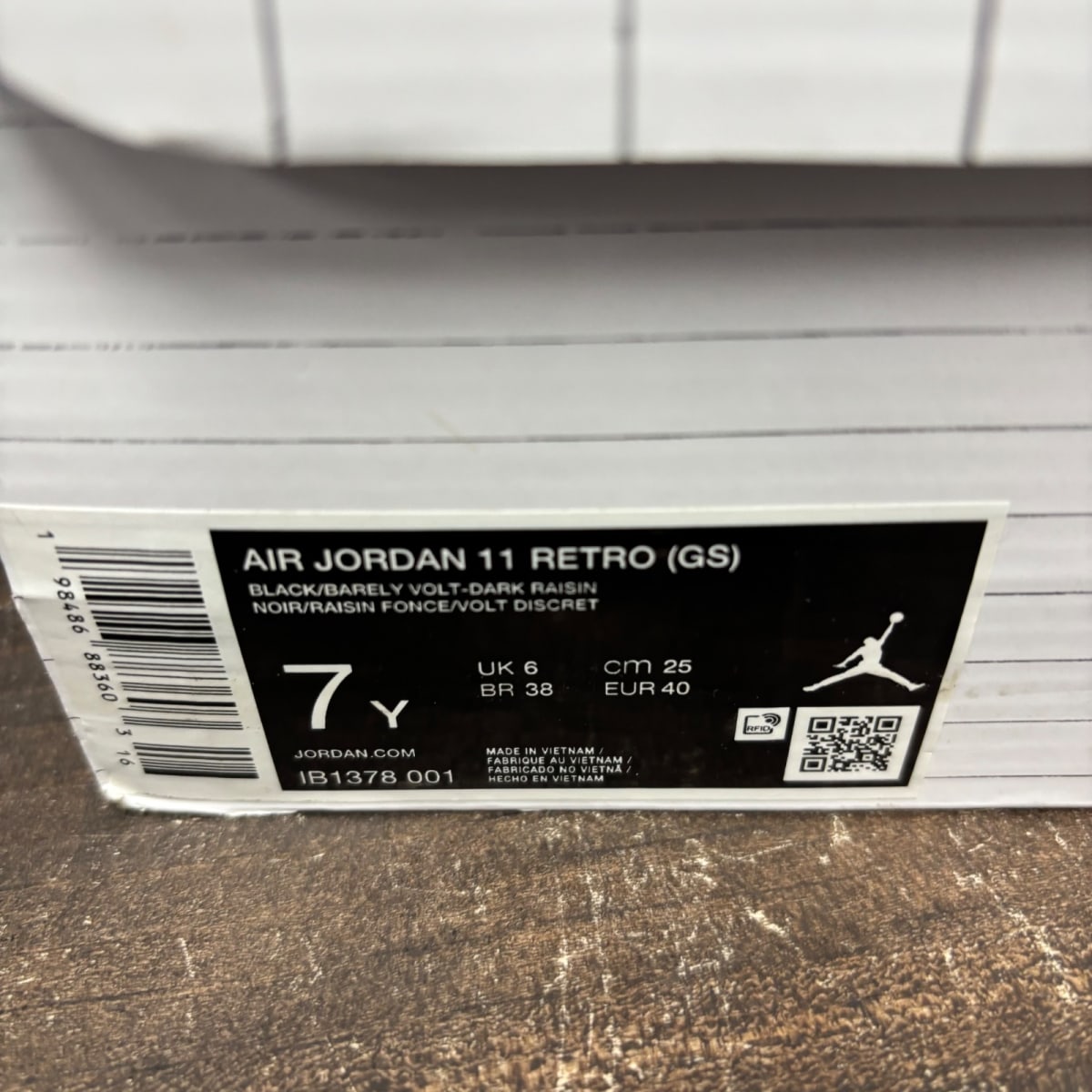 Jordan 11 Retro Black Barely Volt (GS) - Image 7