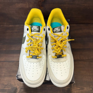 Nike Air Force 1 Low '07 PRM Light Bone Cargo Khaki Vivid Sulfur Size 11 (Pre-Owned) - Image 2