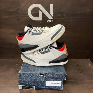 Jordan 3 Retro SE Fire Red Denim (2020) Size 10.5 (Pre-Owned) - front