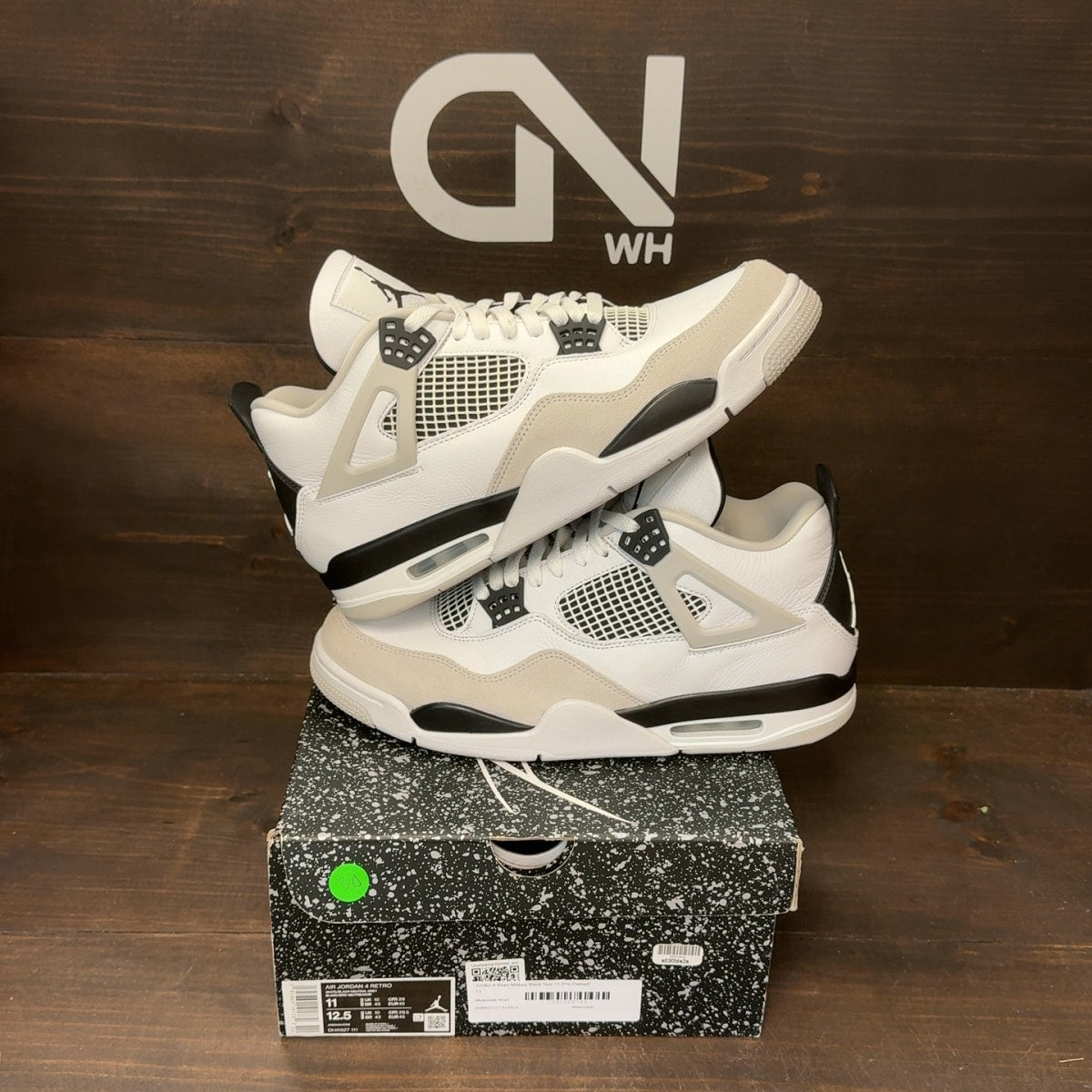 Jordan 4 Retro Military Black - Image 1