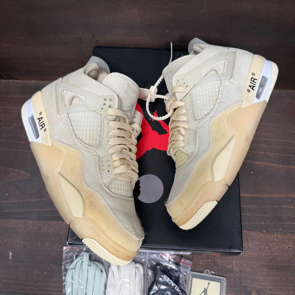 Jordan 4 Retro Off-White Sail (Women's) - Image 4