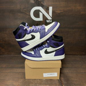 Jordan 1 Retro High Court Purple White Size 10 (Pre-Owned) - Image 1