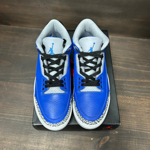Jordan 3 Retro Varsity Royal Cement Size 9.5 (Pre-Owned)