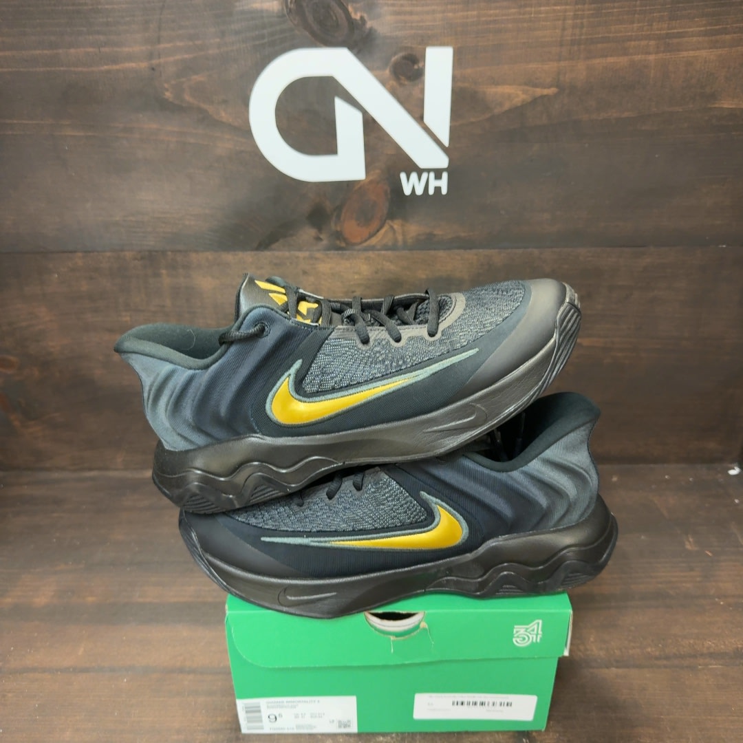 Nike Giannis Immortality 4 Black Metallic Gold - Image 1