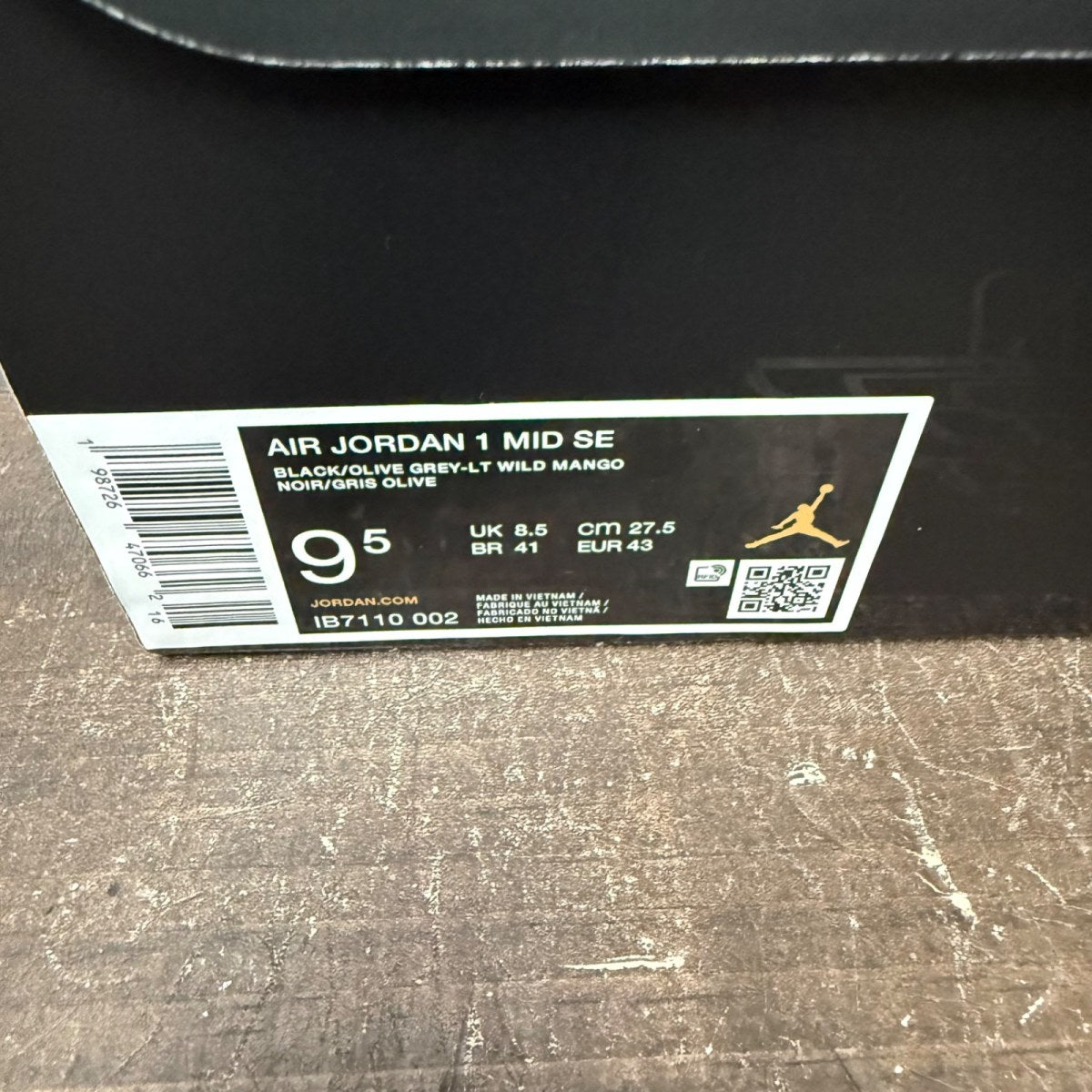 Jordan 1 Mid SE Olive Grey Size 9.5 (Pre-Owned) - aux