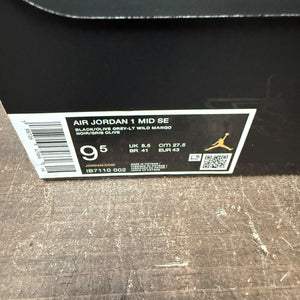 Jordan 1 Mid SE Olive Grey Size 9.5 (Pre-Owned) - aux