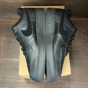 Nike Air Force 1 Black Metallic Gold Removable Swoosh Pack Size 14 (Pre-Owned) - Image 4