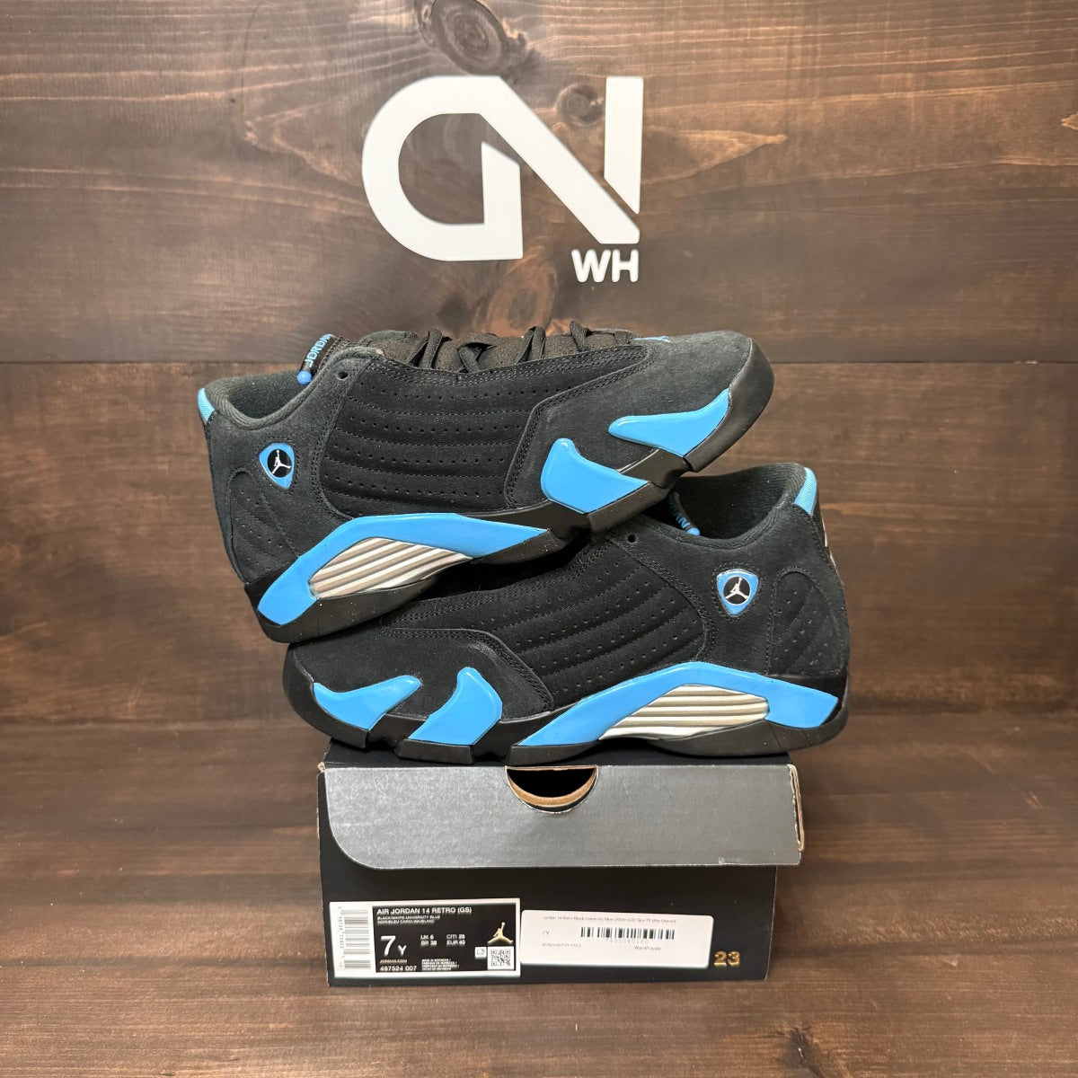 Jordan 14 Retro Black University Blue (2026) (GS) - Image 1