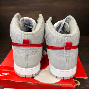 Nike Dunk High Light Smoke Grey Gym Red - Image 4