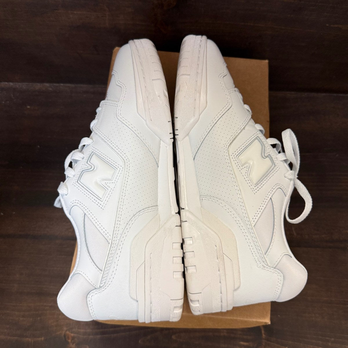 New Balance 550 Triple White (Women's) Size 12W (Pre-Owned) - Image 5
