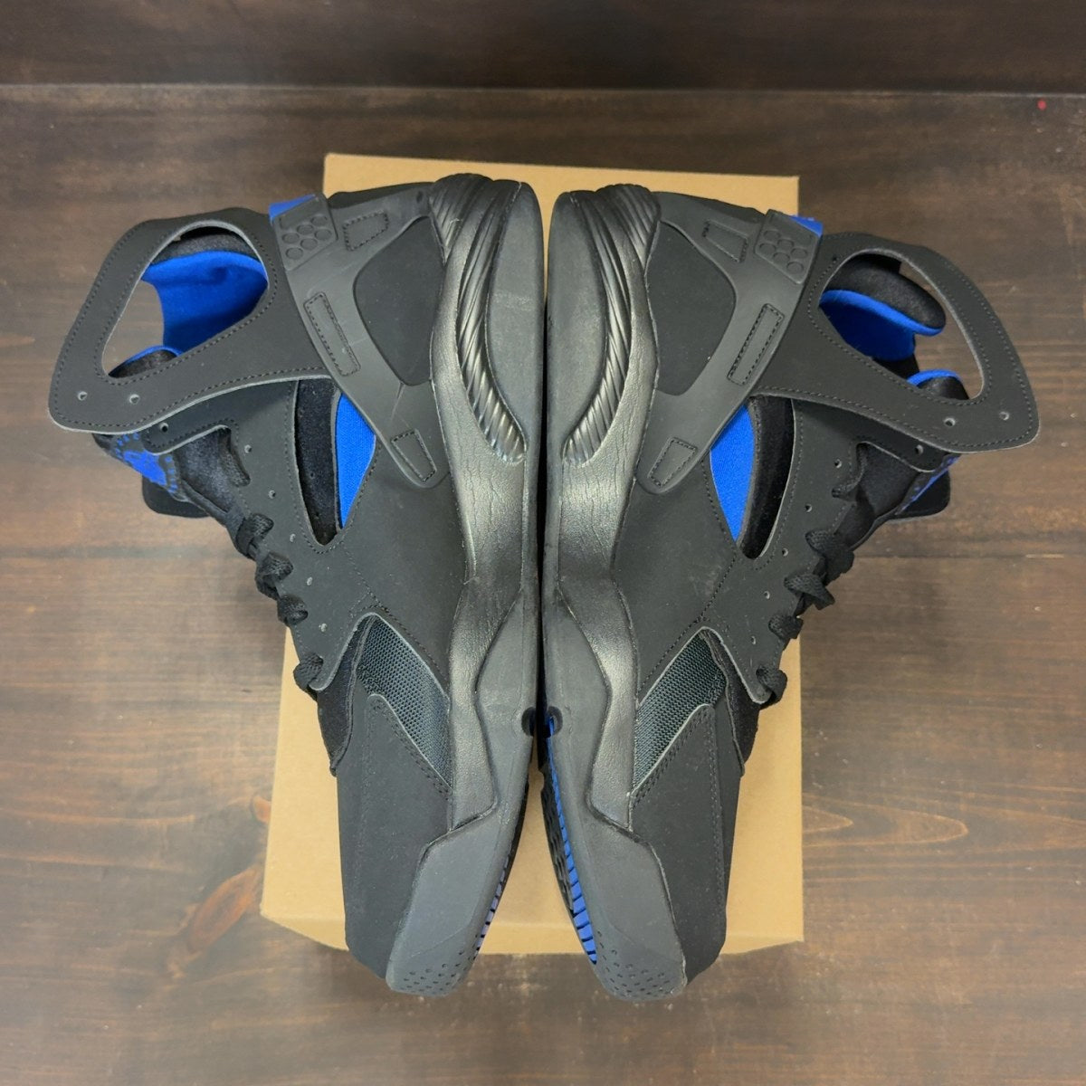 Nike Air Flight Huarache Black Lyon Blue (2024) Size 14 (Pre-Owned) - Image 4