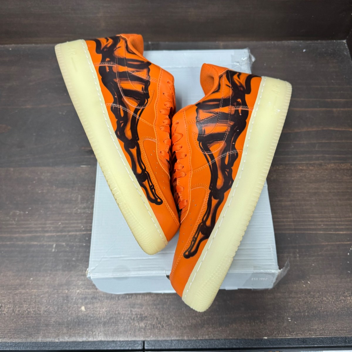 Nike Air Force 1 Low Orange Skeleton Halloween (2020) - Image 2