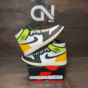 Jordan 1 Retro High White Black Volt University Gold - Image 1