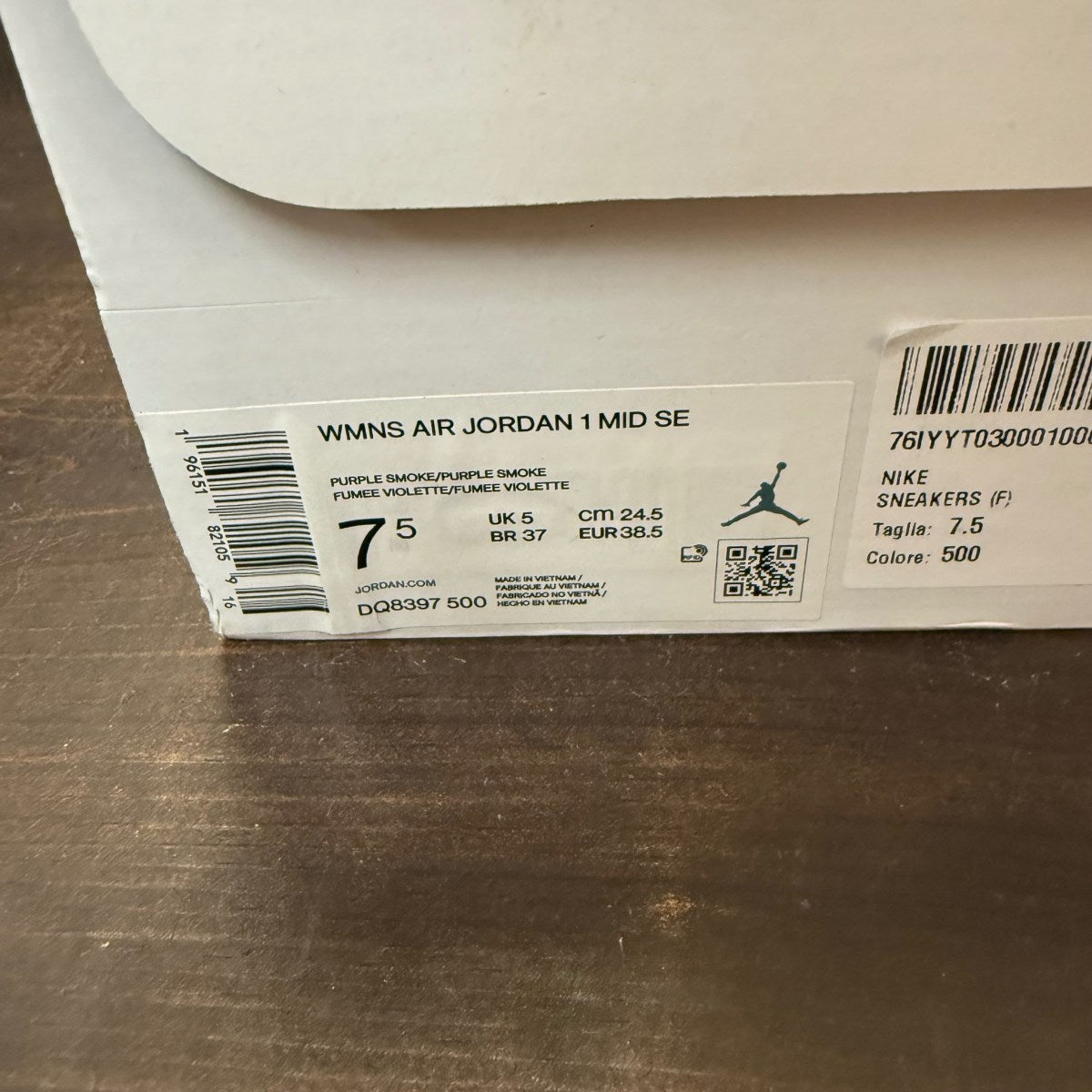Air Jordan 1 Mid SE Purple Velvet (Women's) - Image 7
