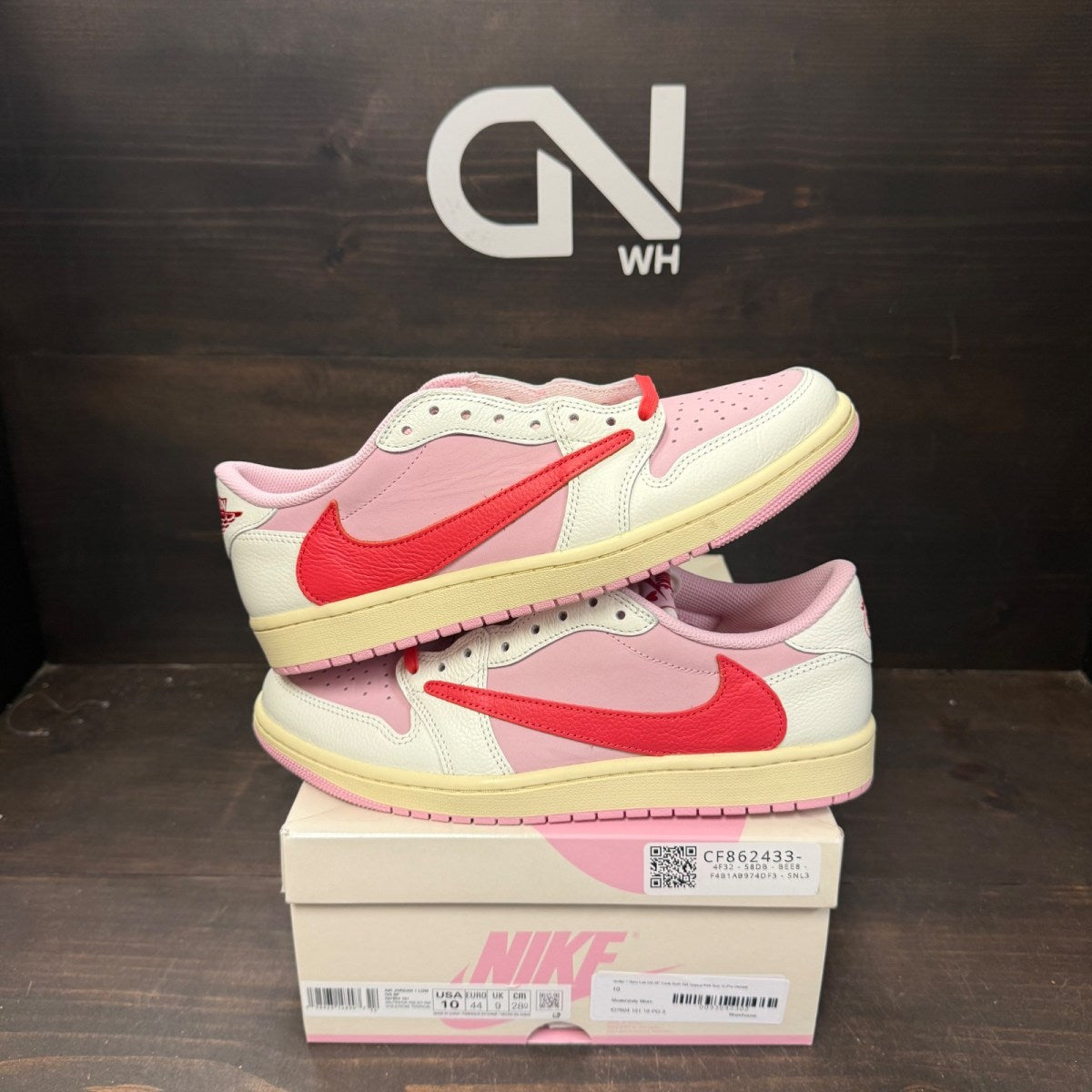 Jordan 1 Retro Low OG SP Travis Scott Sail Tropical Pink - Image 1