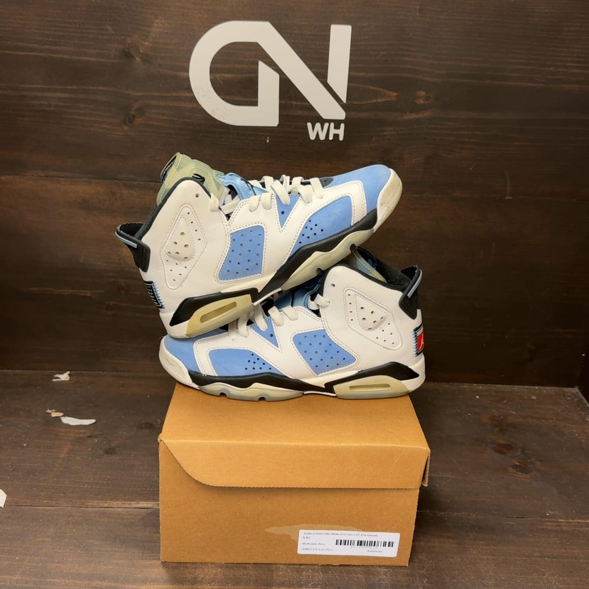 Jordan 6 Retro UNC White (GS) Size 5.5Y (Pre-Owned) - front