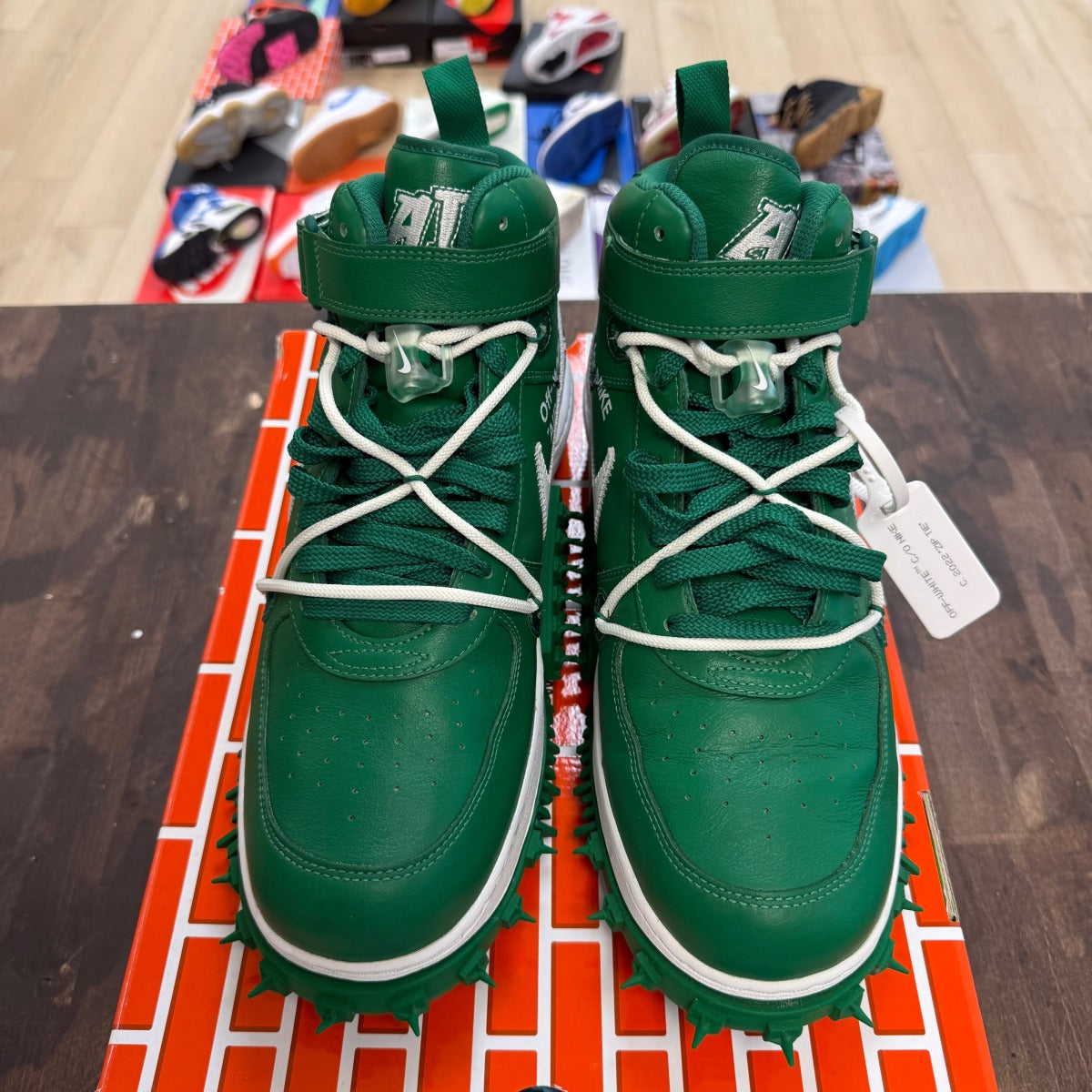 Nike Air Force 1 Mid Off-White Pine Green - Image 2