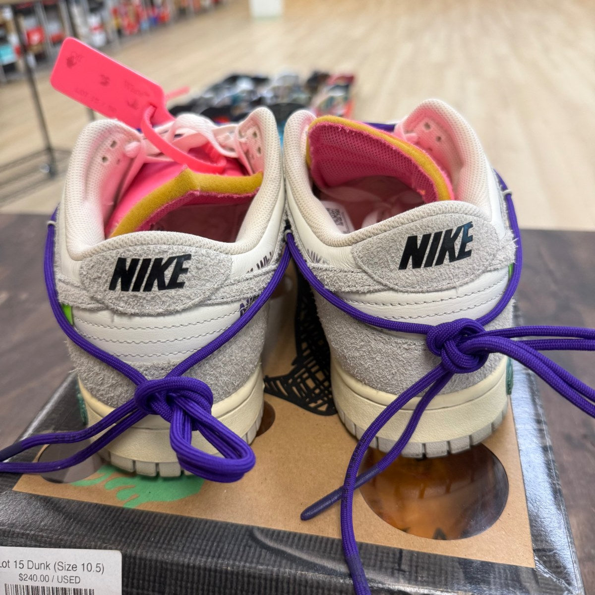 Nike Dunk Low Off-White Lot 15 - Image 4