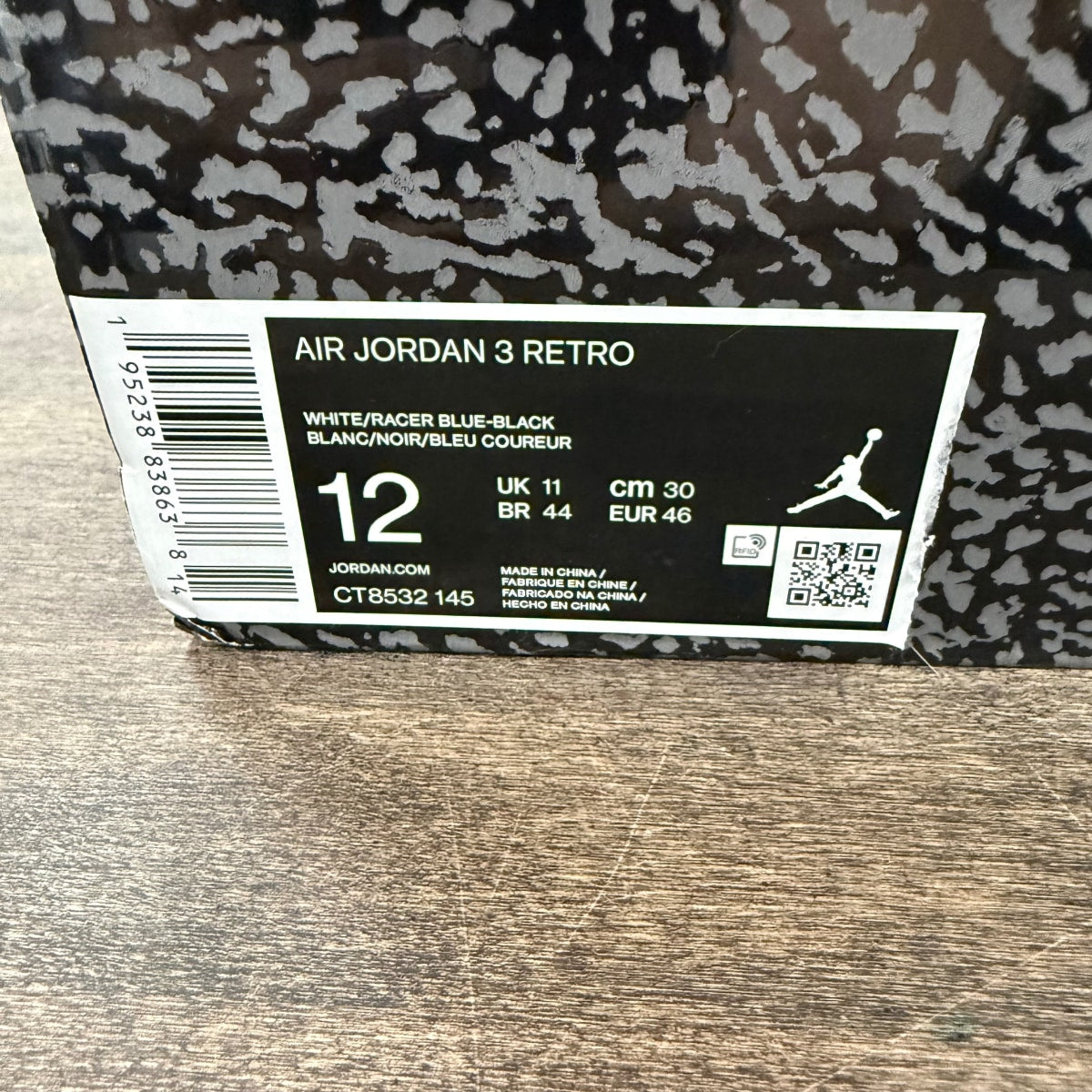 Jordan 3 Retro Racer Blue Size 12 (Pre-Owned) - Image 6