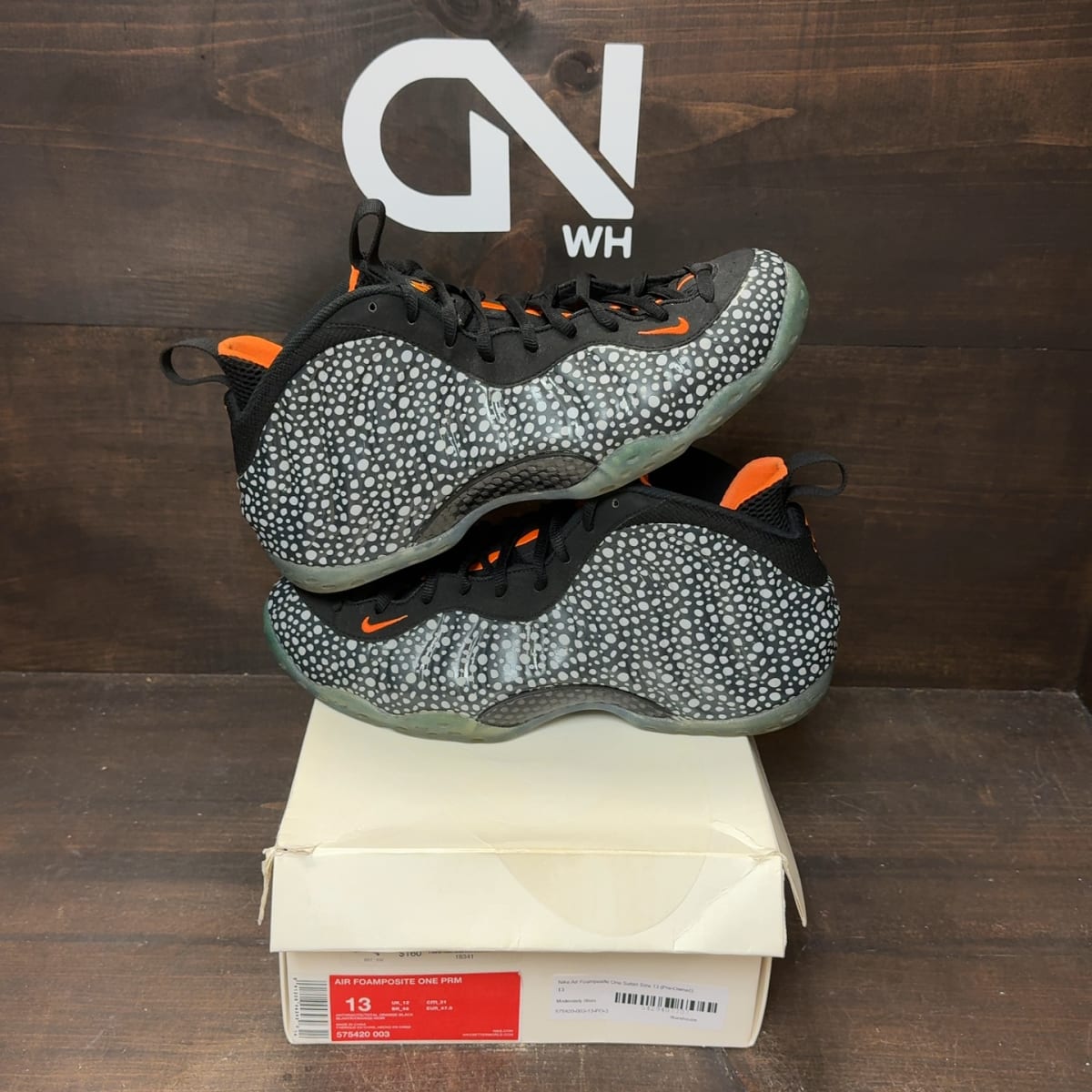 Nike Air Foamposite One Safari Size 13 (Pre-Owned) - front