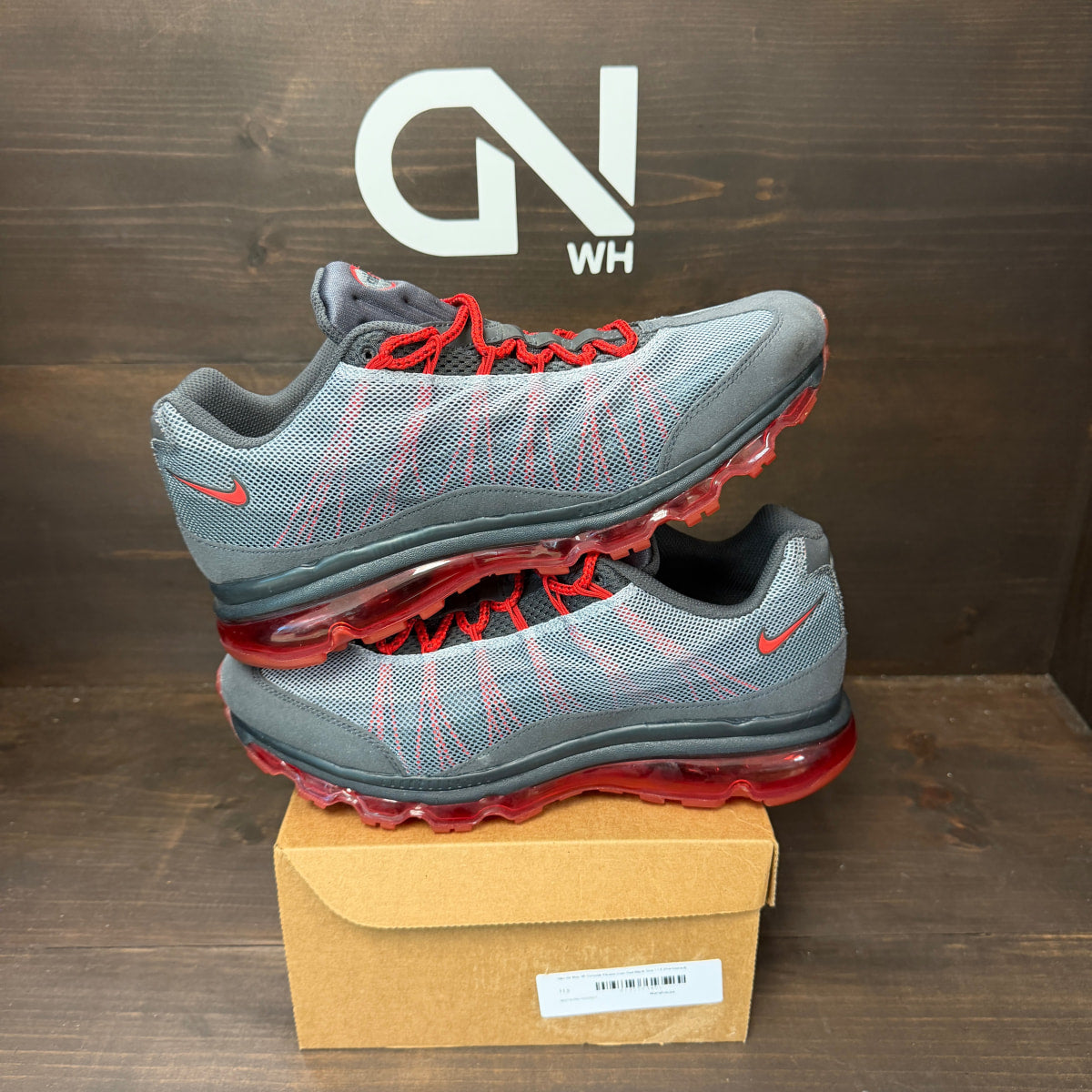 Nike Air Max 95 Dynamic Flywire Gym Red Black Size 11.5 (Pre-Owned) - Image 1