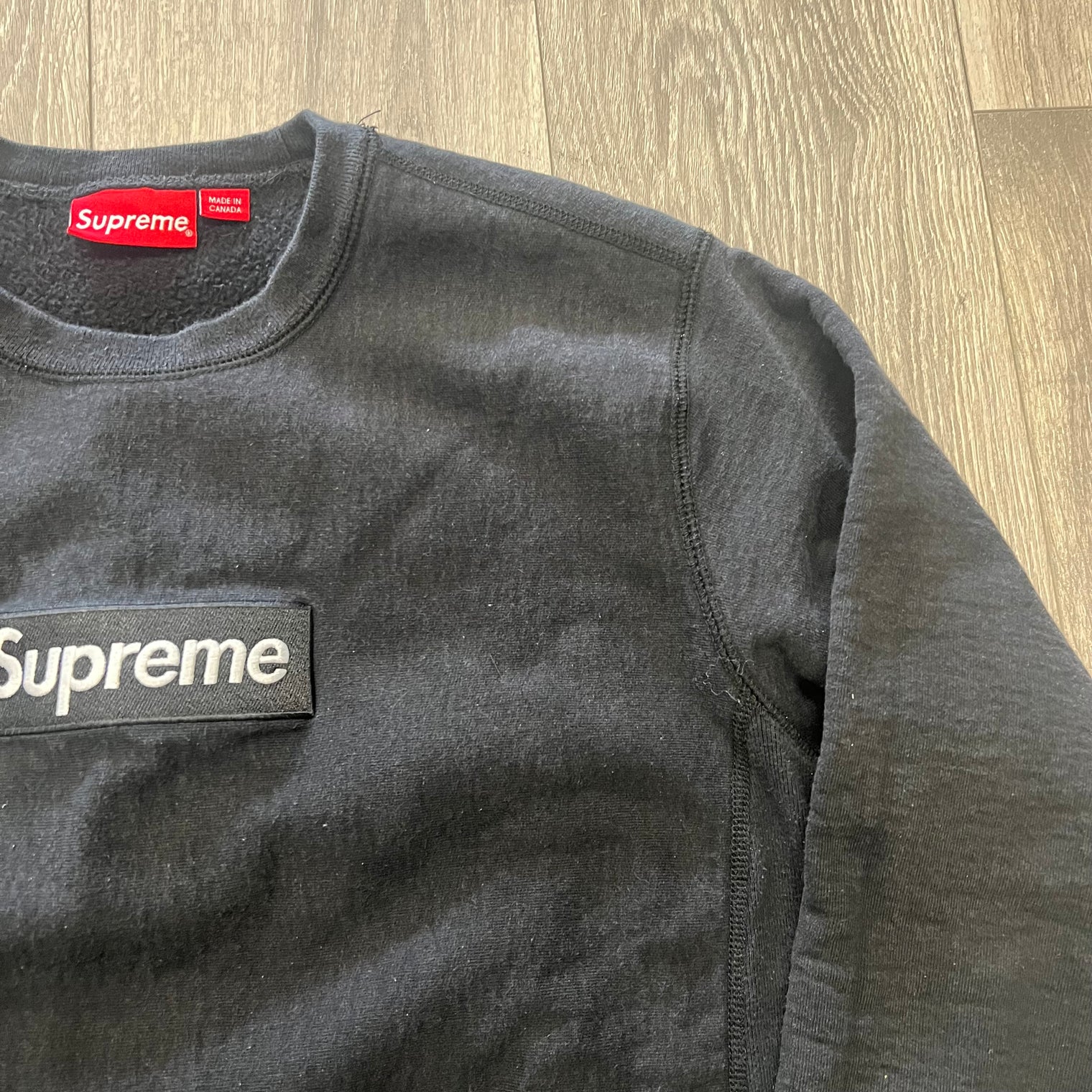 Supreme Black Box Logo Crewneck (USED)