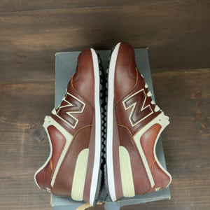 New Balance 574 Leather Dark Brown - Image 6