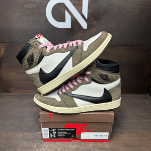 Jordan 1 Retro High OG SP Travis Scott Mocha Size 8.5 (Pre-Owned) - front