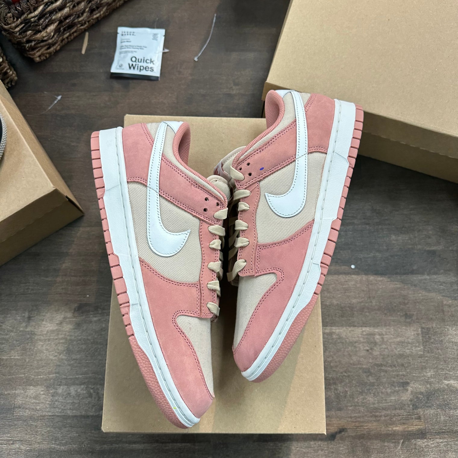 Nike Dunk Low PRM Red Stardust (US 11) (Lightly Worn, No Box)